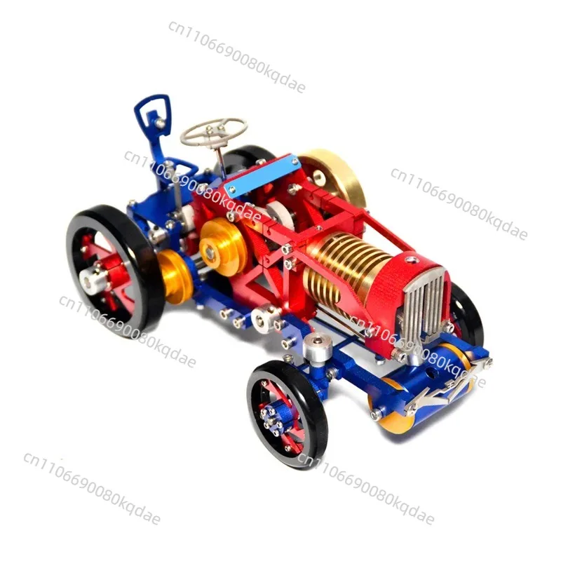 Stirling Engine Tractor Model,Alcohol‑Powered Steam Metal Precision Machinery Experimental Craft Assembly Unit