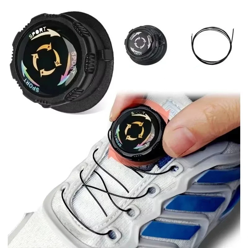 

1pair Children Wire Swivel Automatic Buckle Rope Sneaker Shoelaces For Kids No Tie Shoe Laces Quick Lock Shoestrings Sneakers