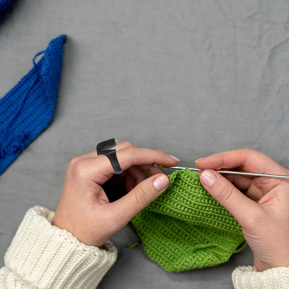 12pcs Plastic Thimble Sewing Ring Yarn Cutter Quilting Thread Cutter Diy Finger Cutting Tool For Crafting Sewing Fishing