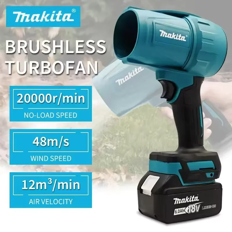 

For Makita 18VViolent Blower 30000RPM Turbo Jet Fan Electric Air Duster wind speed Turbo Rechargeable with Light Car CleaninTool