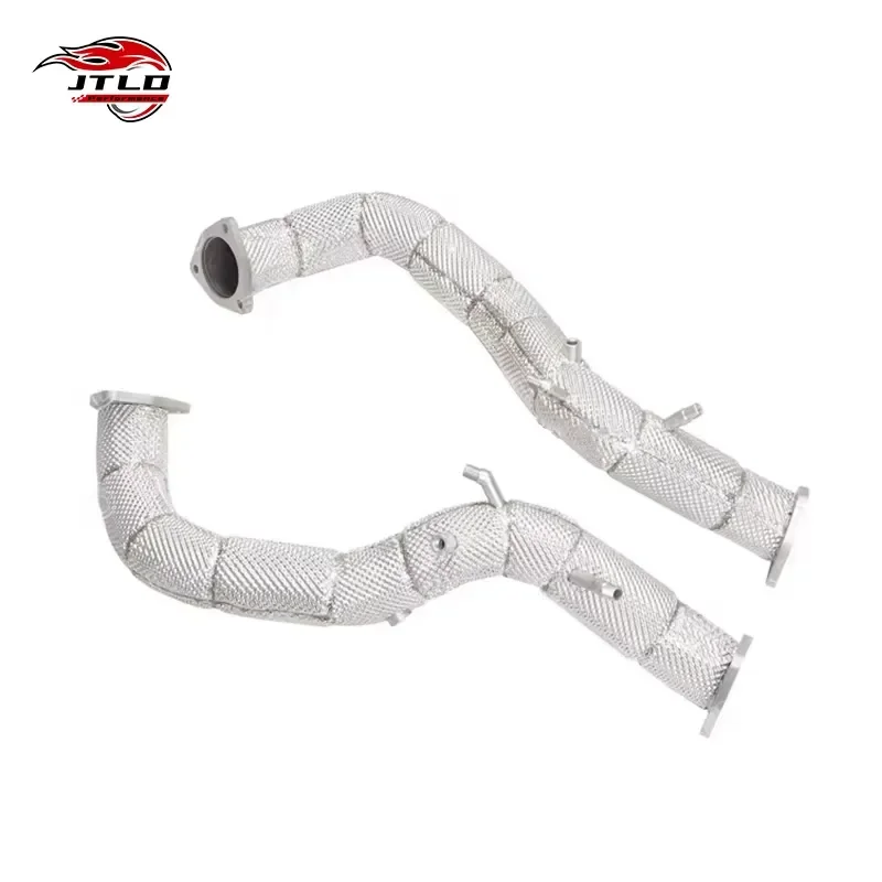 High Performance 4.0L Exhaust Downpipe for Porsche 718 Cayman GT4 RS High Flow Sports Front Pipe 304 Stainless Exhaust