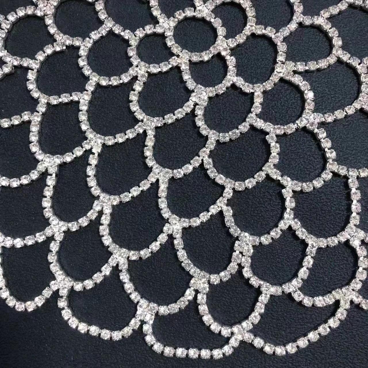 إكسسوارات شعر عصرية فاخرة جديدة رائجة البيع، سلاسل شعر، رؤوس حجر الراين الهندسية، أغطية رأس سلسلة مناسبة #3