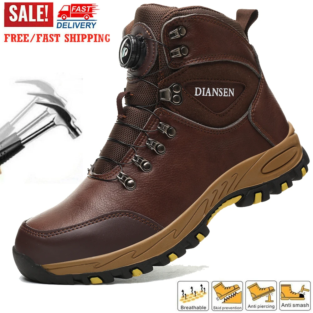 أحذية عمل عالية الجودة للرجال مضادة للثقب ومضادة للسحق أحذية رياضية للعمل مقاومة للانزلاق مريحة وناعمة ومقاومة للماء #1