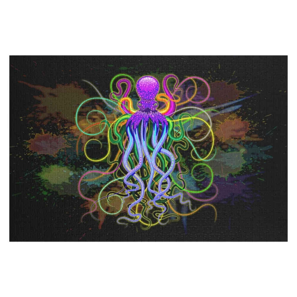 

Octopus Psychedelic Luminescence Jigsaw Puzzle Animal Photo Puzzle