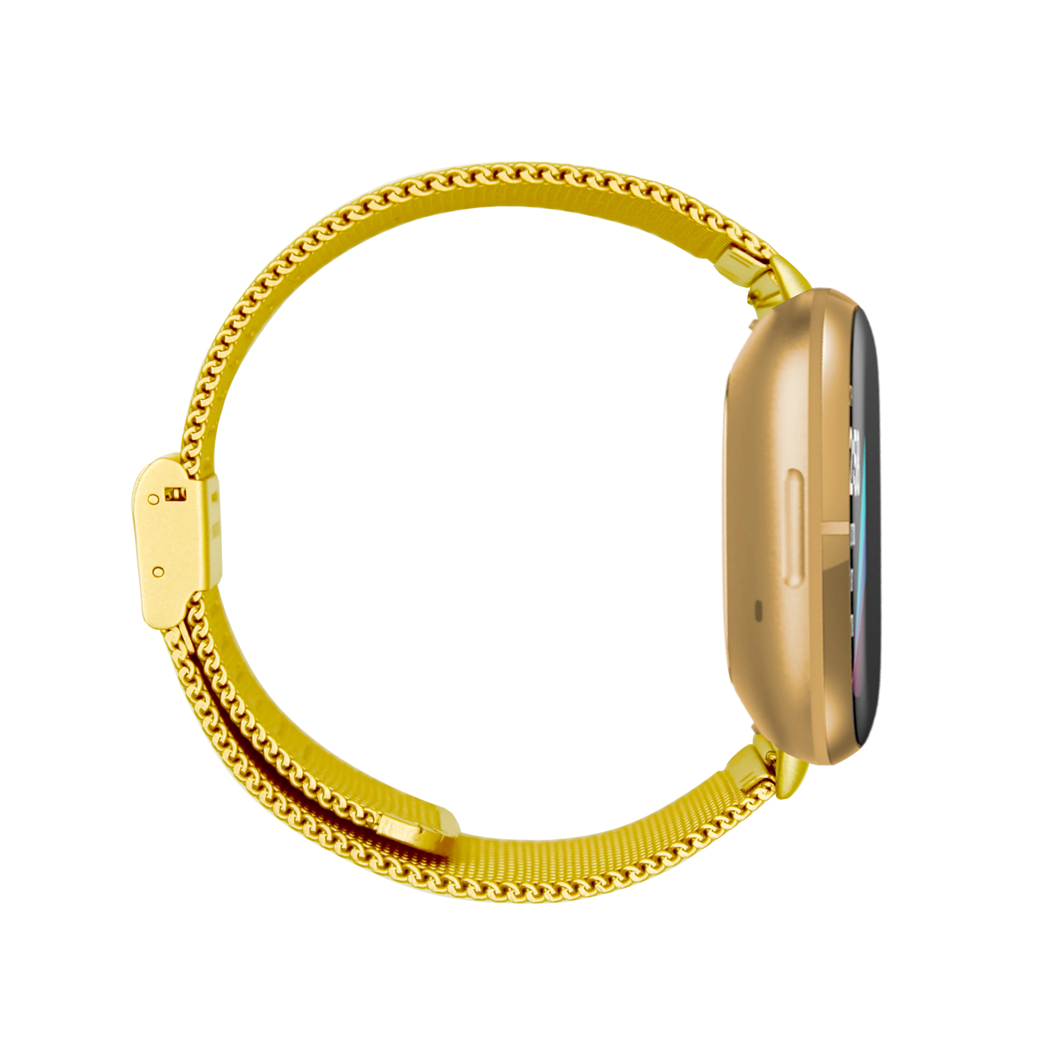 Cinturino in maglia con cinturino in acciaio inossidabile con fibbia rapida per cinturino Fitbit Versa 2 3 4 Lite Sense Band