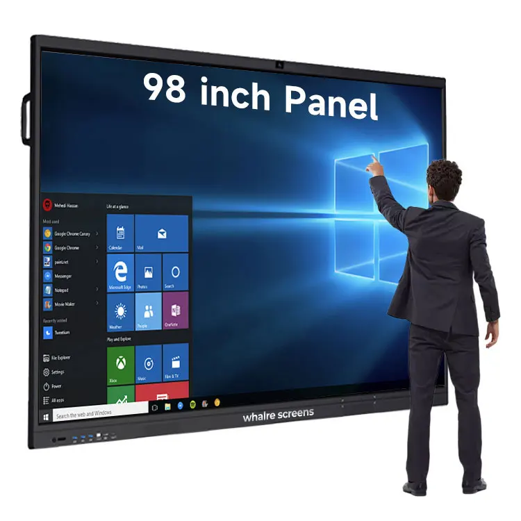 65 75 85 98 110 Inch Interactive Flat Panel LCD Digital Smart Board For Schools Teaching Interactive Whiteboard