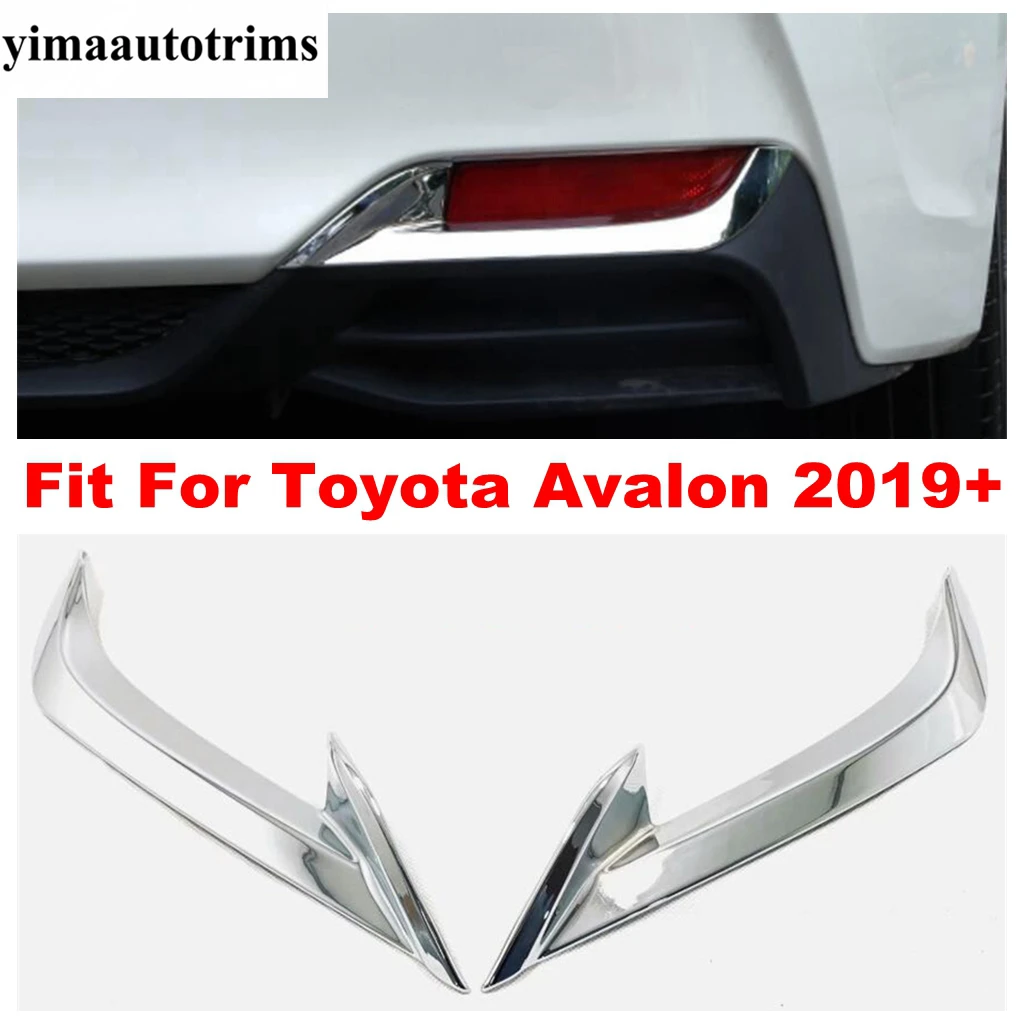 

Rear Fog Lights Lamps Eyelid Eyebrow Decoration Cover Trim For Toyota Avalon 2019 - 2023 ABS Chrome Accessories Exterior