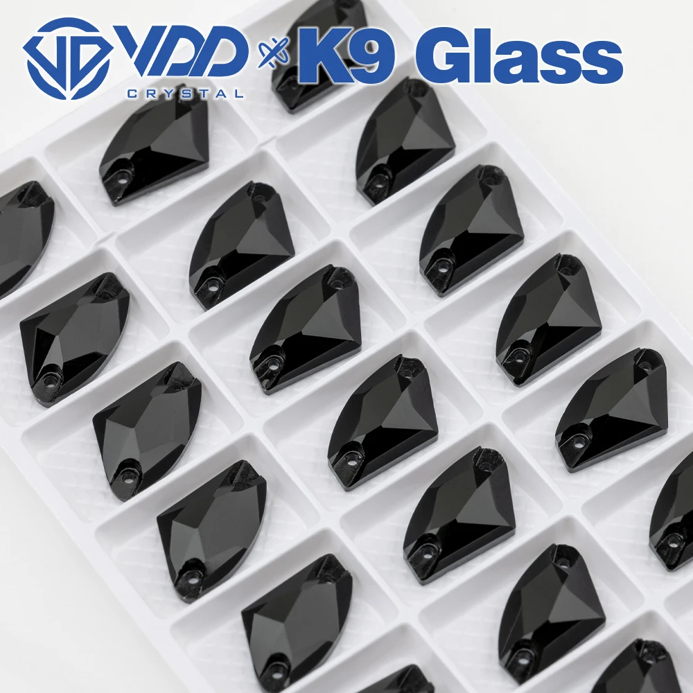 VDD S102 Jet Galactic AAAAA Top-Qualität K9-Glas aufnähbare Strasssteine, flache Kristallsteine zum Aufnähen für Kleidungsdekorationen – Detail 6