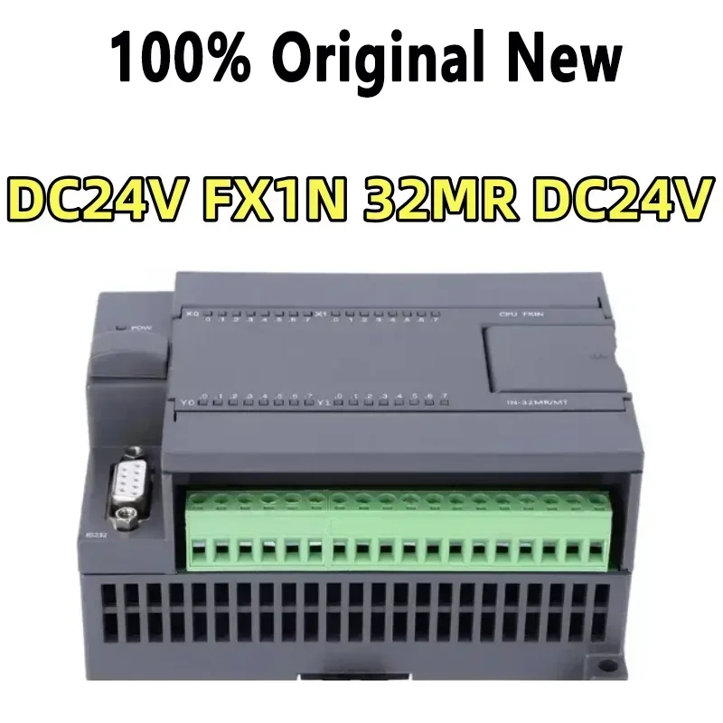 

100% TestedPLC Industrial control board DC24V FX1N 32MR DC24V 6W 16 input 16 output Baud rate 9600 Support HMI