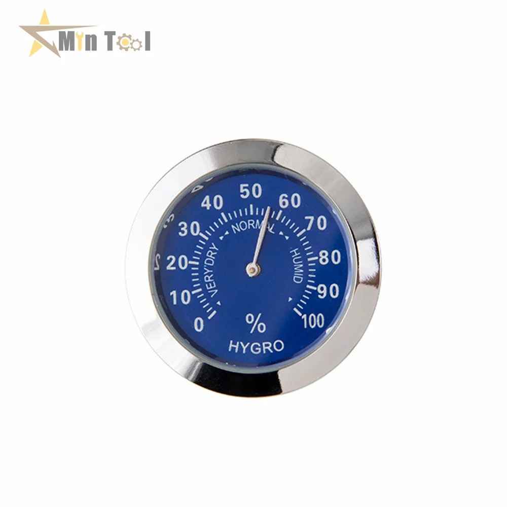 Mini Thermometer Hygrometer No Battery Analog 58mm Car Temperature Gauge with Double-sided Sticker Mini Thermometer For Car Tool