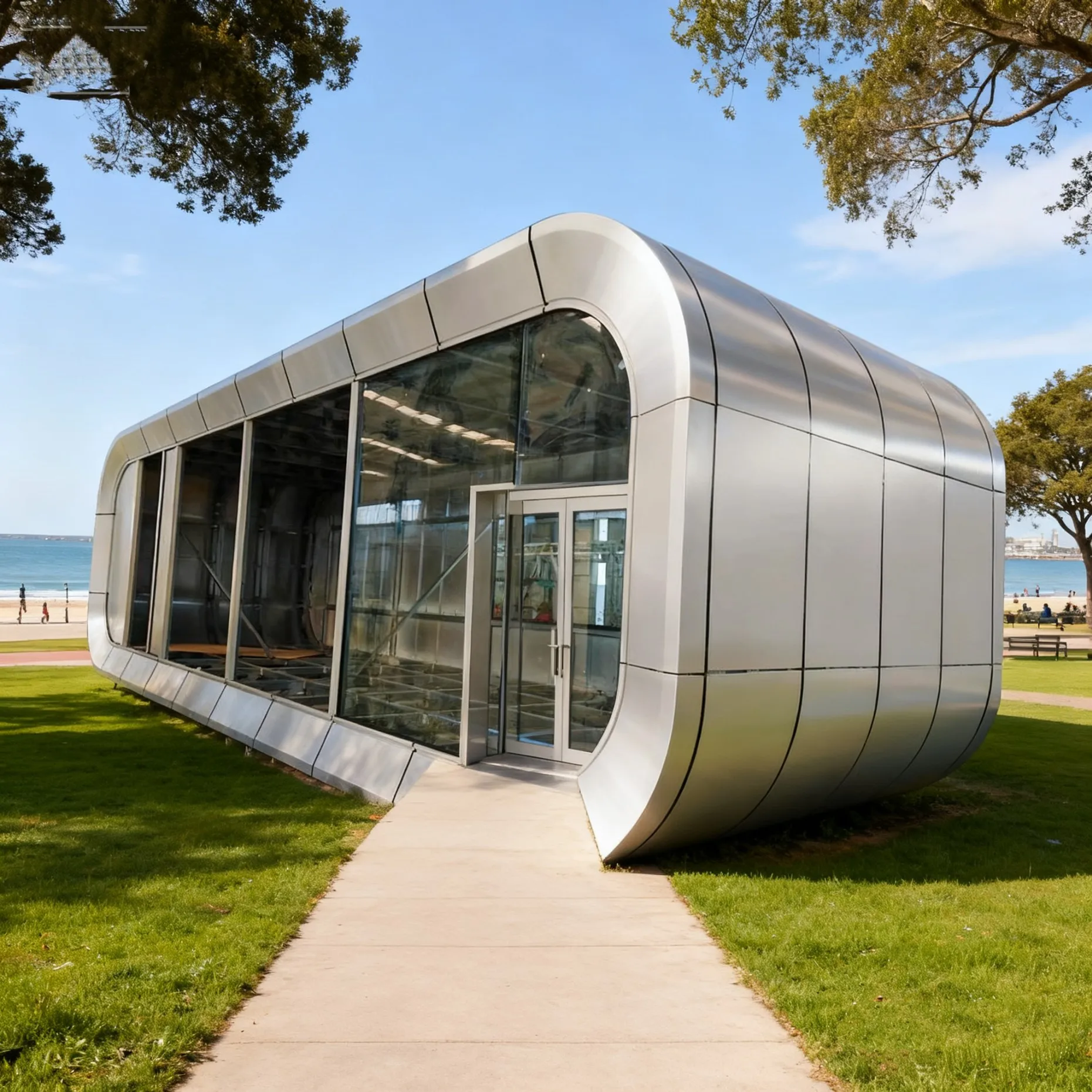 

Modern Fashion Luxurious Design Camping Capsule Prefabricated Houses Capsule House Space Capsule with Intelligent System