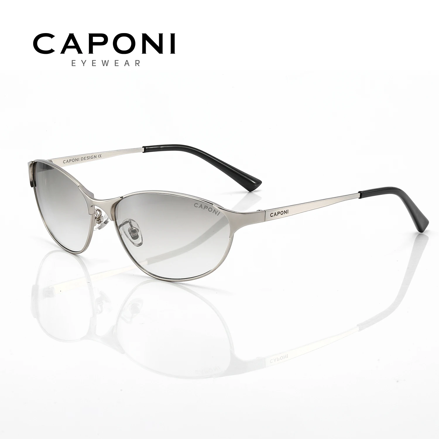 

CAPONI Fashion Women Cat Eye Sunglasses Acetate Original Design Outdoor Driving Sun Glasses Eyewear UV400 Blue Shades CP35011