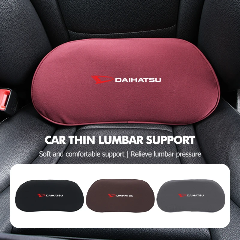 Almofada lombar para assento de carro, almofada de proteção para suporte de cintura, camurça, para daihatsu sirion, feroza, trevis, taft, terios 2, cuore, storia, rocky