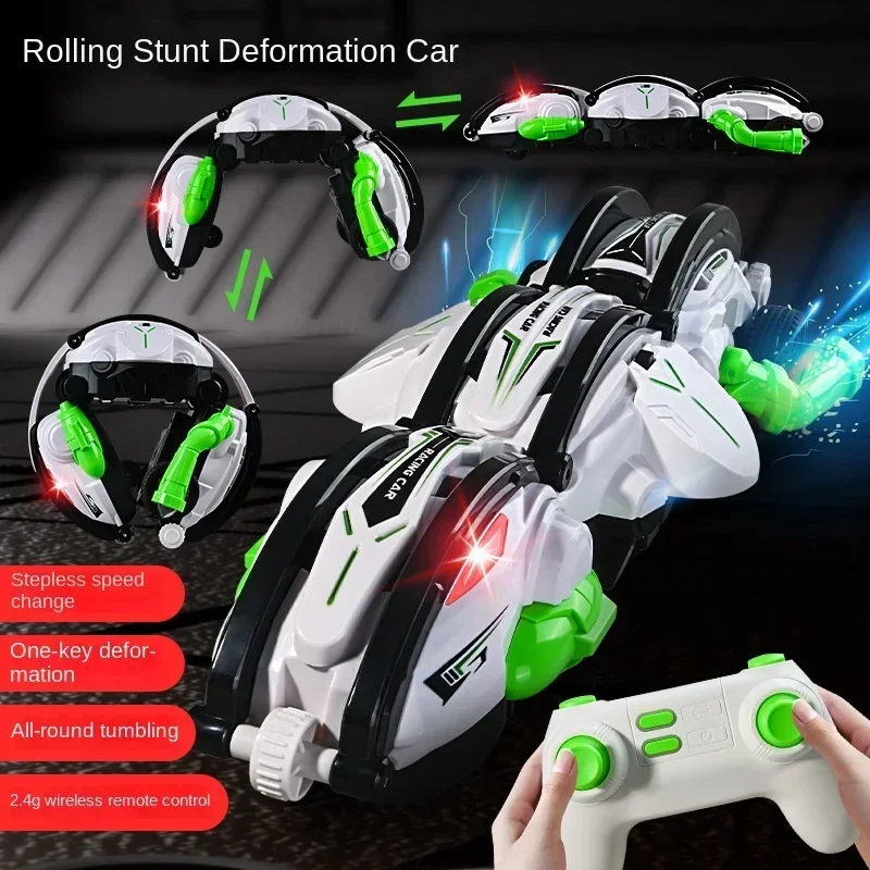 Remote Control Rolling 360 Stunt Car 2.4G Impact Resistant High-speed Driving 6Wheel Rolling Children Drift Rc Car Toy Xmas Gift