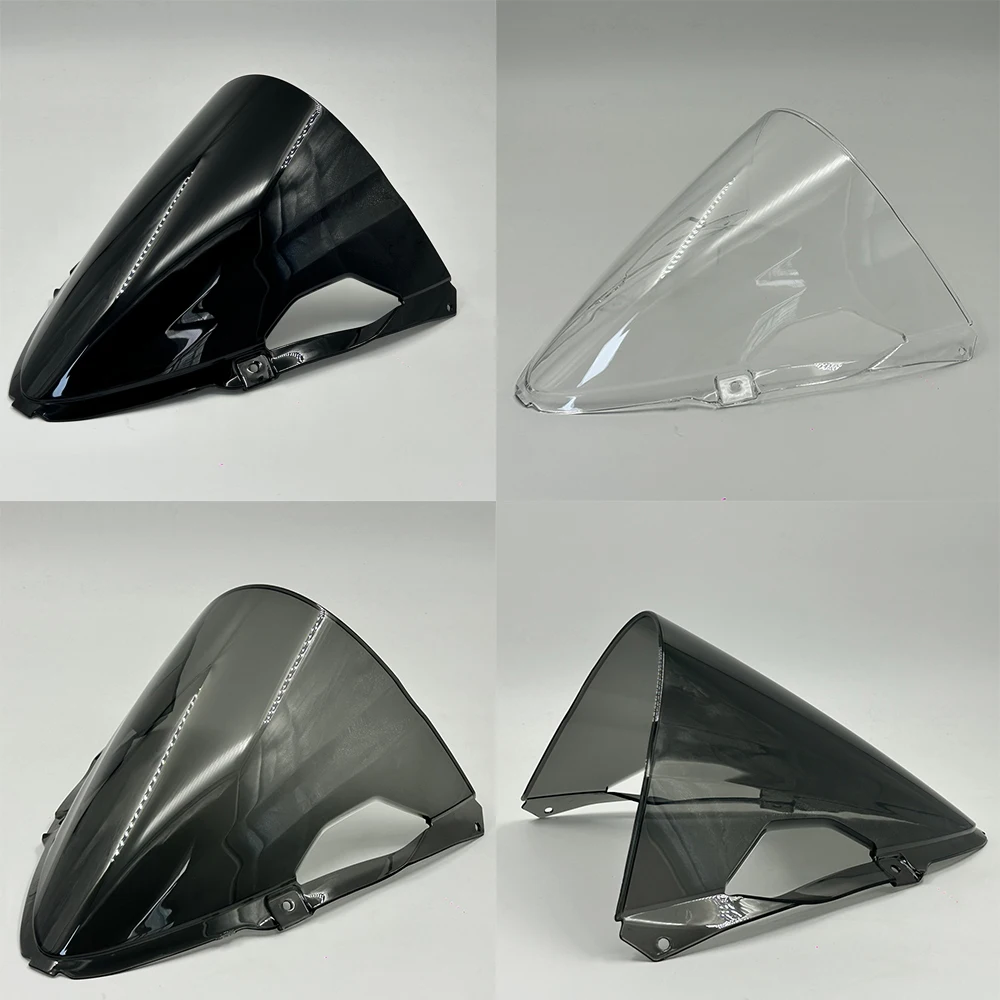 

Ветровое стекло для Kawasaki Ninja 636 ZX6R ZX-6R ZX 6R 636 2024 2025 экран ветровое стекло с двойными пузырьками серый прозрачный черный