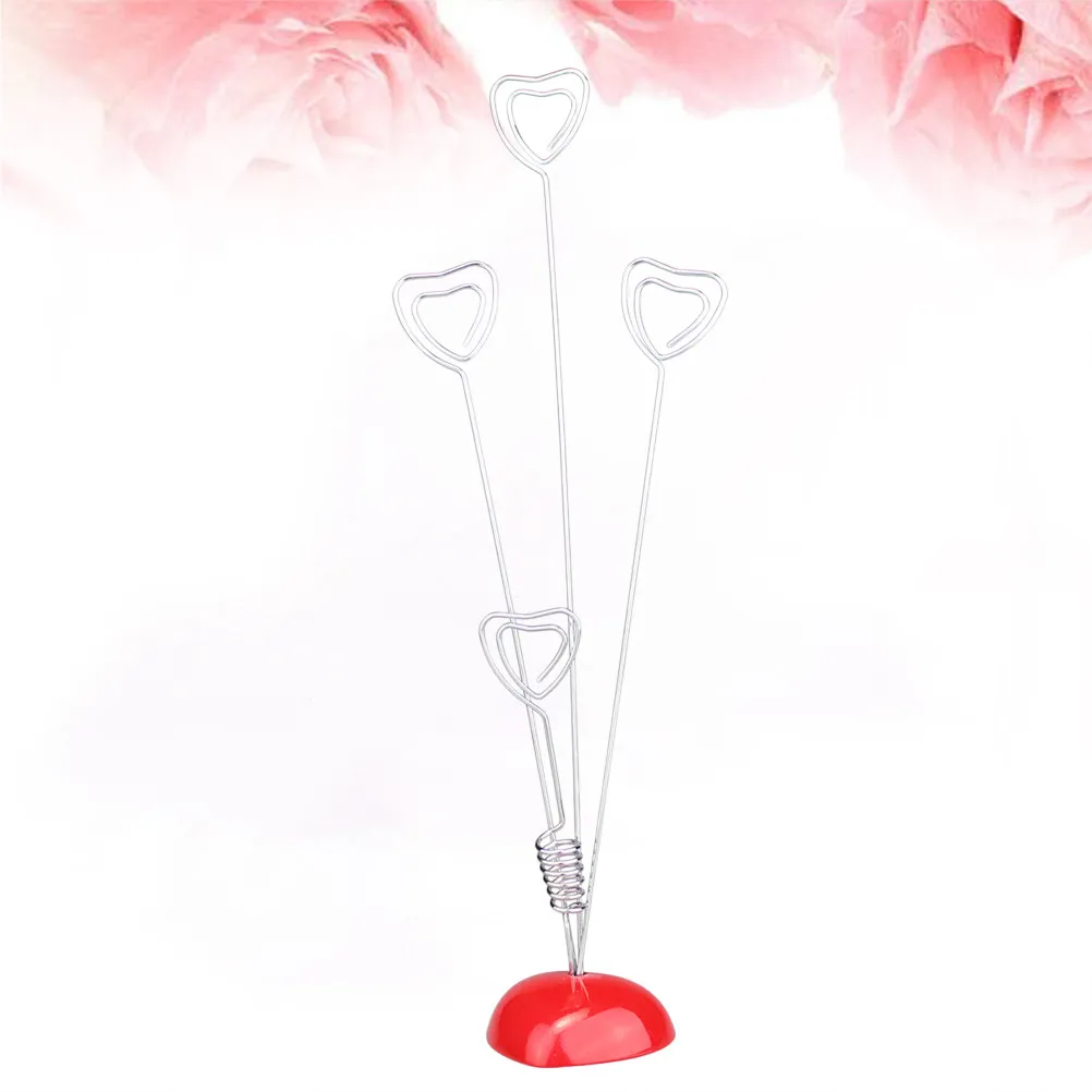 Heart Shaped Resin Photo Clip Elegant Table Holder Wedding Favors Birthday Party Memo Number Photo Stand Office Desk Notes