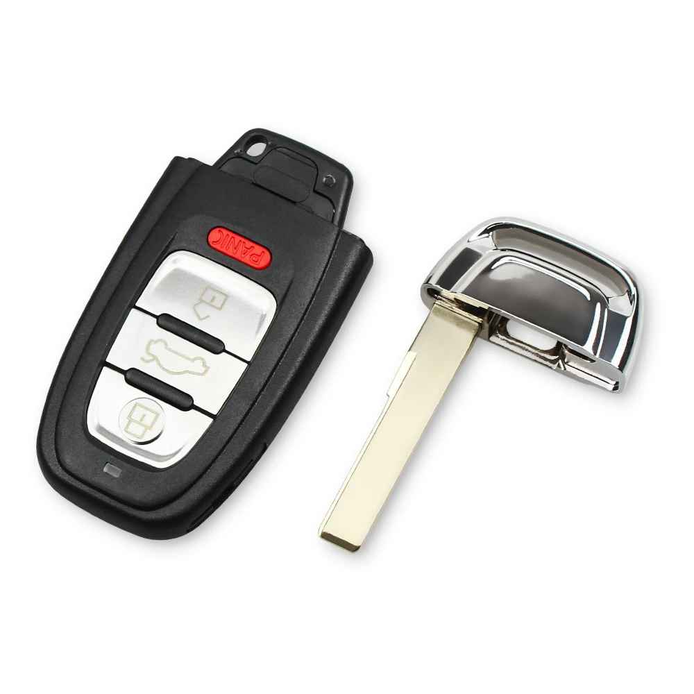 KEYYOU 3 + 1 Nút Dành Cho Xe Audi A3 A4 A5 A6 A8 Quattro Q5 Q7 Key Fob Từ Xa Thông Minh Chìa Khóa 315Mhz ID46 Chip FCC ID: IYZFBSB802 2009-2015