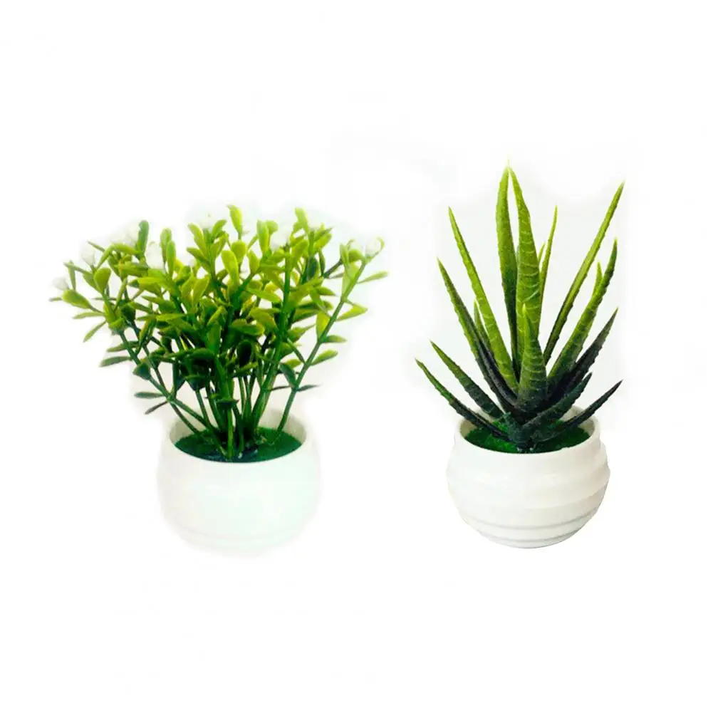 Artificial Potted Artificial Succulent Plants Potted for Bedroom Living Room Farmhouse Desk Shelf Home Decoration