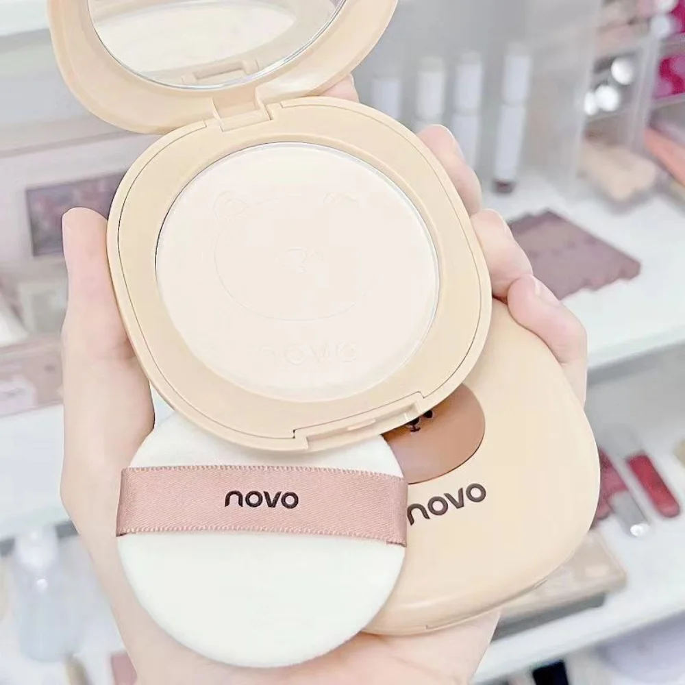 NOVO Silky Setting Powder Wet Dual Use Oil Control Concealer Waterproof Sweat Proof Natural Durable Face Makeup