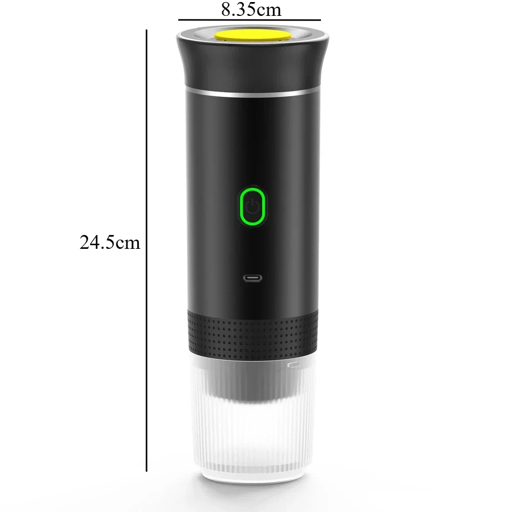 Wireless Electric Portable Espresso Coffee Machine for Car & Home Camping Coffee Maker 3-in-1 Capsule Powder Travel Coffee Maker