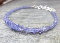 Tanzanite bracelet Crystal bracelet Tanzanite jewelry December Birthstone Crystal jewelry Gemstone bracelet Beaded bracelet