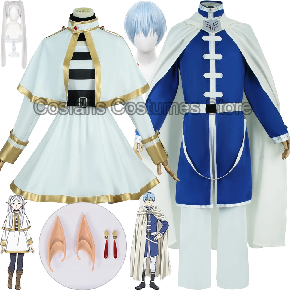 

Frieren At The Funeral Himmel Frieren Cosplay Costume in Funeral Carnival Uniform Wig Anime Halloween Costumes Men Women Role P