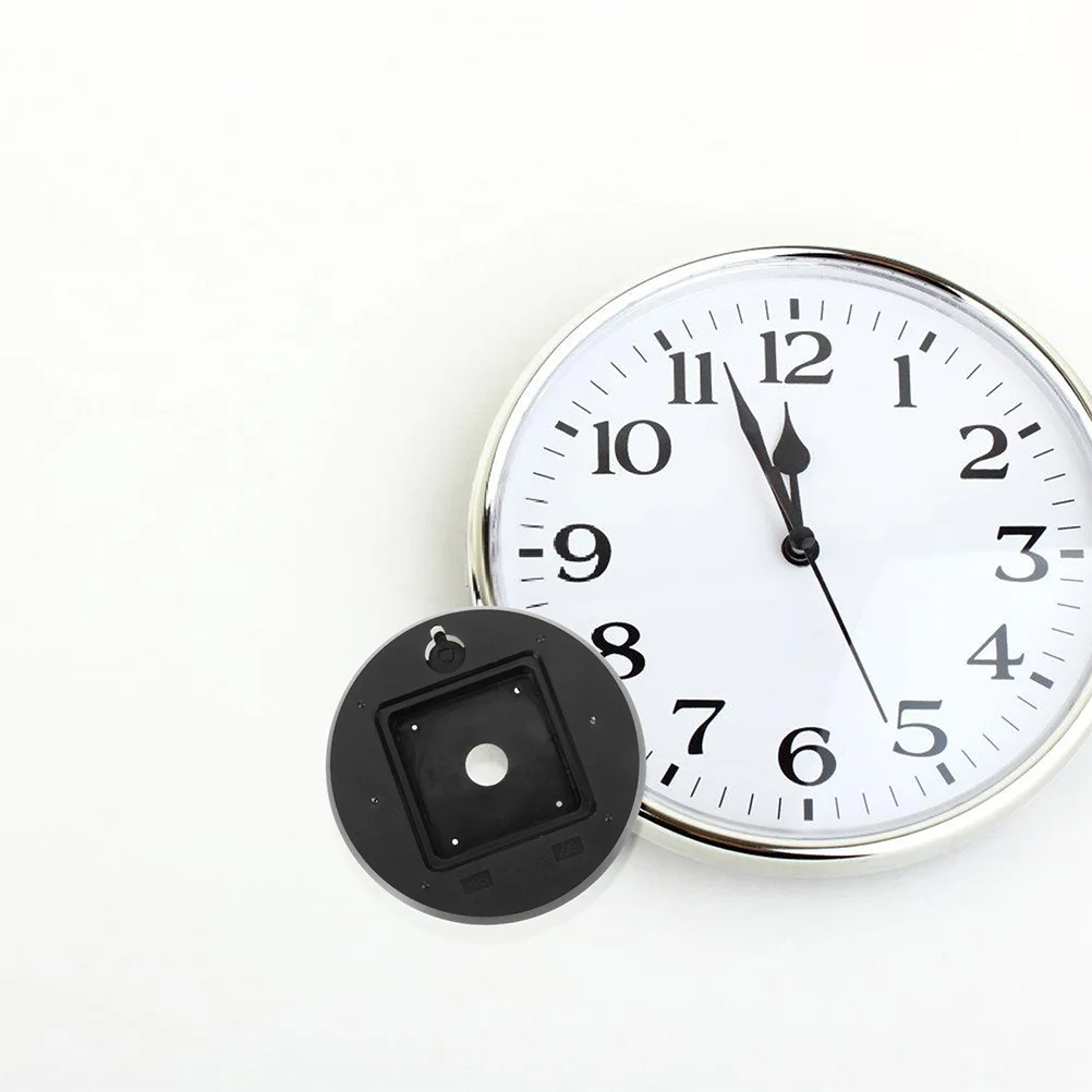 

4pcs 120Mm Plastic Back Cover For Wall Clock Replacement Black Diy Craft Project Use Durable Minimalist Design Clock Mechanism