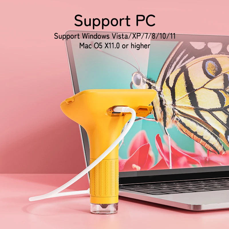 Microscopio per bambini Schermo LCD per protezione degli occhi da 3 pollici Microscopio digitale Giocattoli educativi scientifici Regali per Natale Compleanno