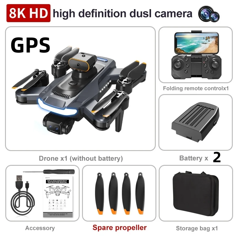 

A14 GPS Drone 5G Professional 8K HD Aerial Photography Omnidirectional Obstacle Avoidance Quadrotor Distance 10000M New