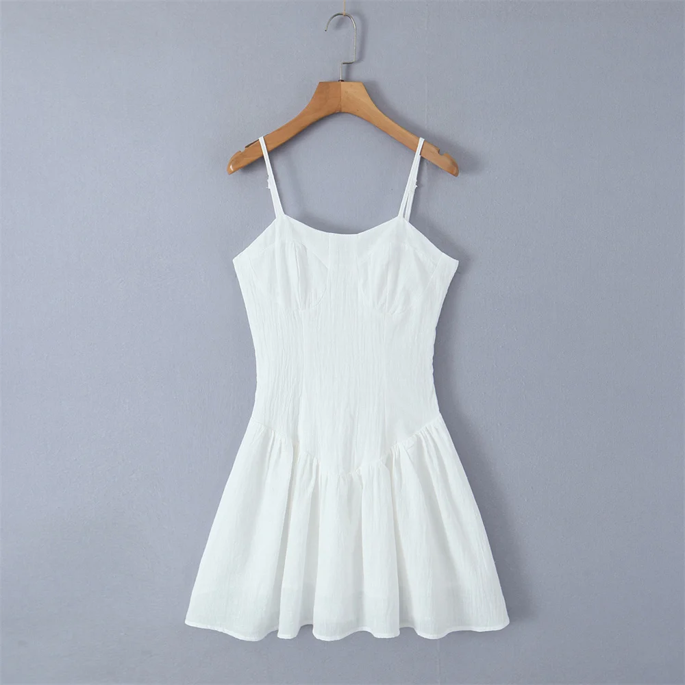 Summer clothes women 2024 one pieces mini dresses for women vacation outfits white dress korean fashion short dress elegant