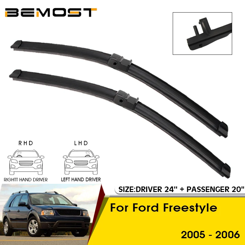 Car Wiper Blades For Ford Freestyle 2005-2006 Windshield Windscreen Front Window Blades 24