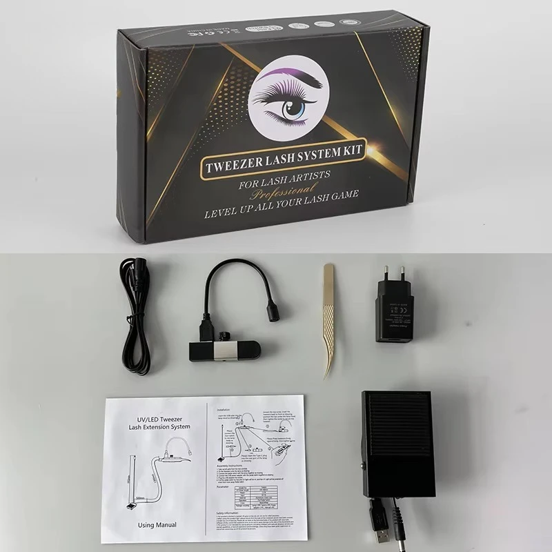 

TW005 Suitable for Any Portable Tweezers UV Lamp and Pedal Eyelash Extension Device Tweezers for UV LED Eyelash Extensions