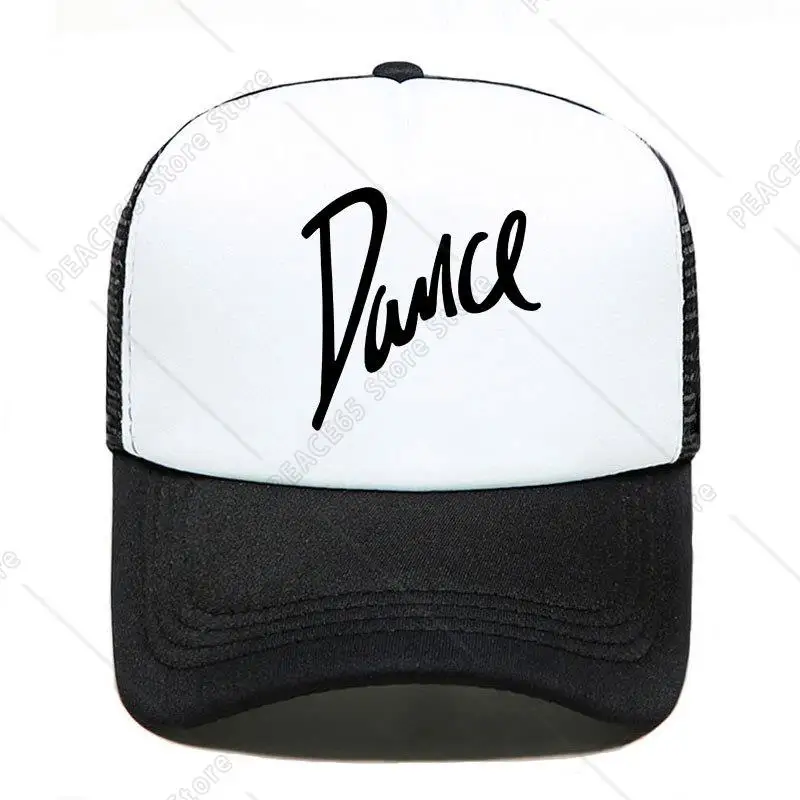 

Casual Letter Dance Baseball Cap Print Unisex Women Men Parent-Child Hats Mesh Visor Outdoor Sun Hat Adjustable Caps