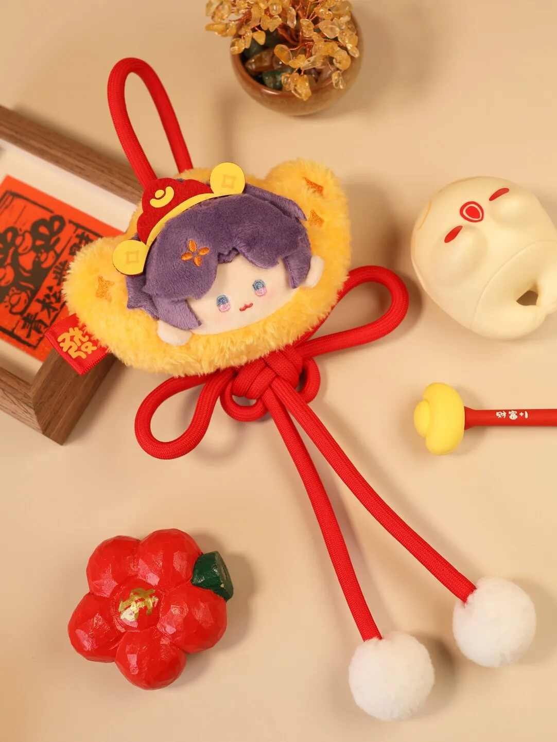 Em estoque 10cm amor e espaço profundo sylus caleb xavier rafayel vermelho sorte pelúcia plushies boneca roupas chaveiro saco anime jogo crianças