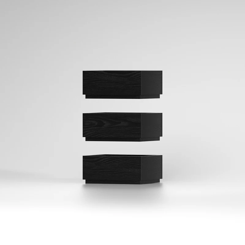 Italian minimalist multi-function advanced stacking bedside table simple bedroom bedside drawer storage creativity