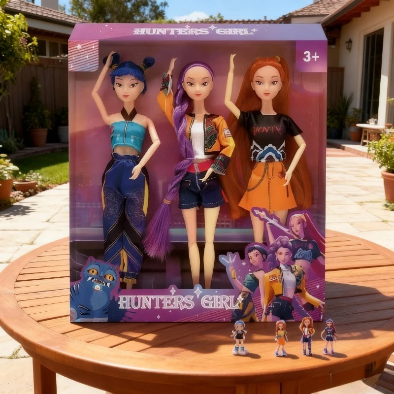 2025 شعبية الكرتون شيطان الصيادين K-pop الشكل شخصيات دمية لعبة رومي ميرا زوي تصميم مثالي دمية لعبة للهدايا الخاصة