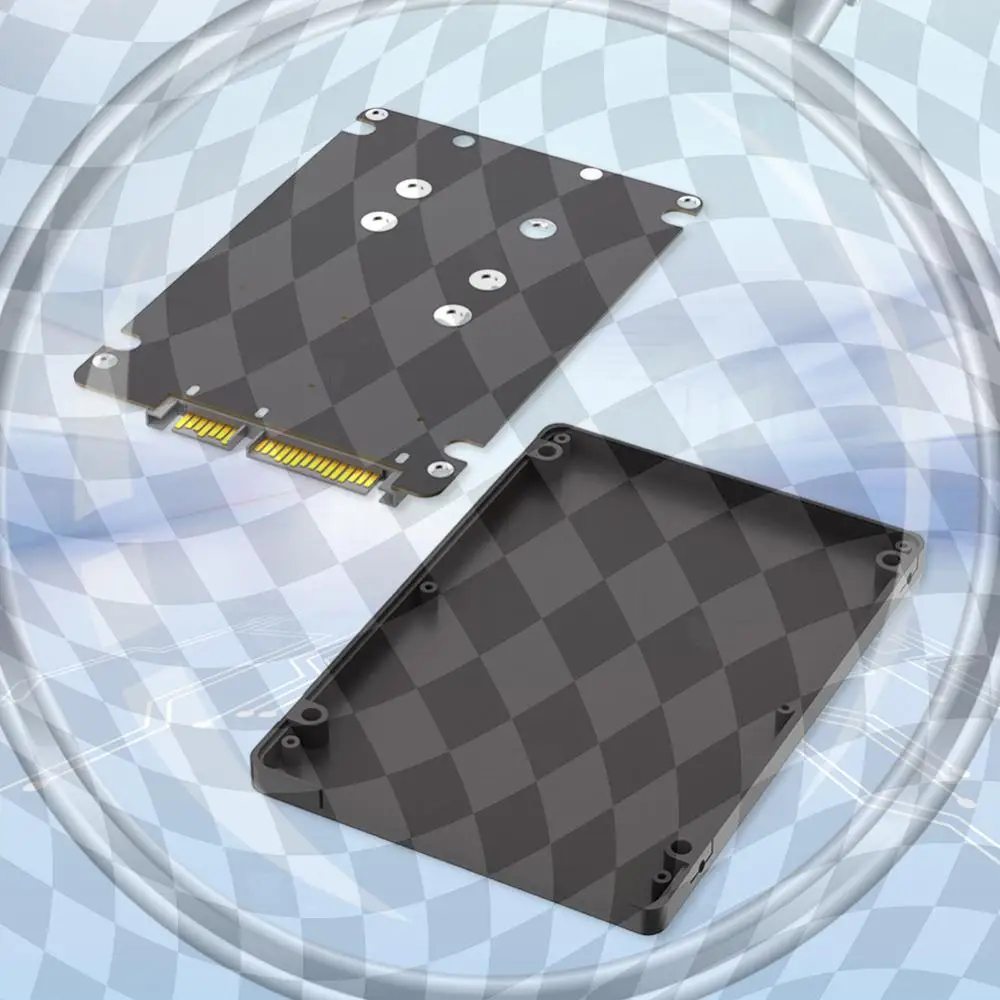 Dual M.2 B Key NGFF SSD To 2.5 SATA III Adapter M2 NGFF To SATA Adapter Card Driver-free HDD Disk Drive Enclosure with Enclosure