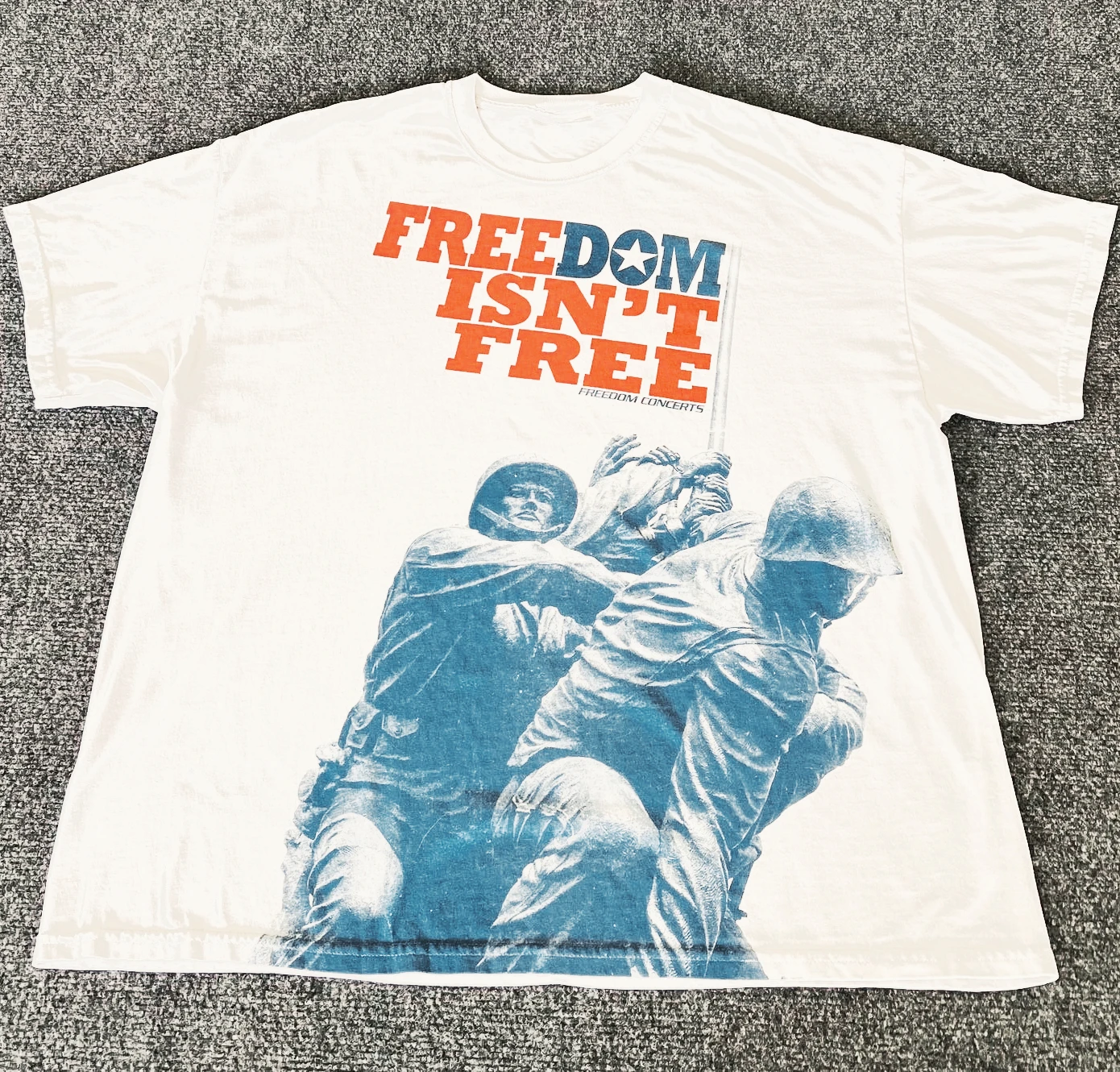 Freedom Concerts Y2K T-shirt “Freedom Isn’t Free” Print Short Sleeve Cotton T-shirt Men Women Summer Streetwear Casual Tee Tops