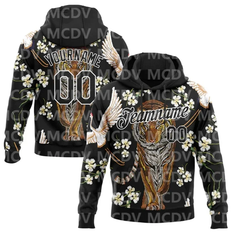 Custom Stitched Black Old Gold-Red 3D Skull Fashion Sports Pullover Sweatshirt Hoodie