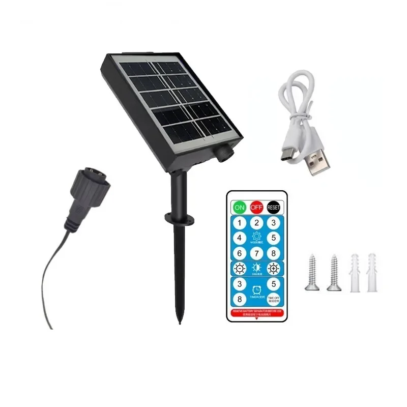 Type C Charging Remote Control Solar Lamp String Control Box 3.7V Boost Output 24V Fairy Light Controller