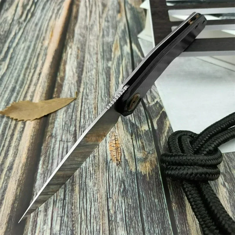 Z & t 0545 الكرة تحمل MagnaCut زعنفة سكين للفرد D2 الحجر شفرة ألياف الكربون مقابض في الهواء الطلق المحمولة EDC سكينة أدوات