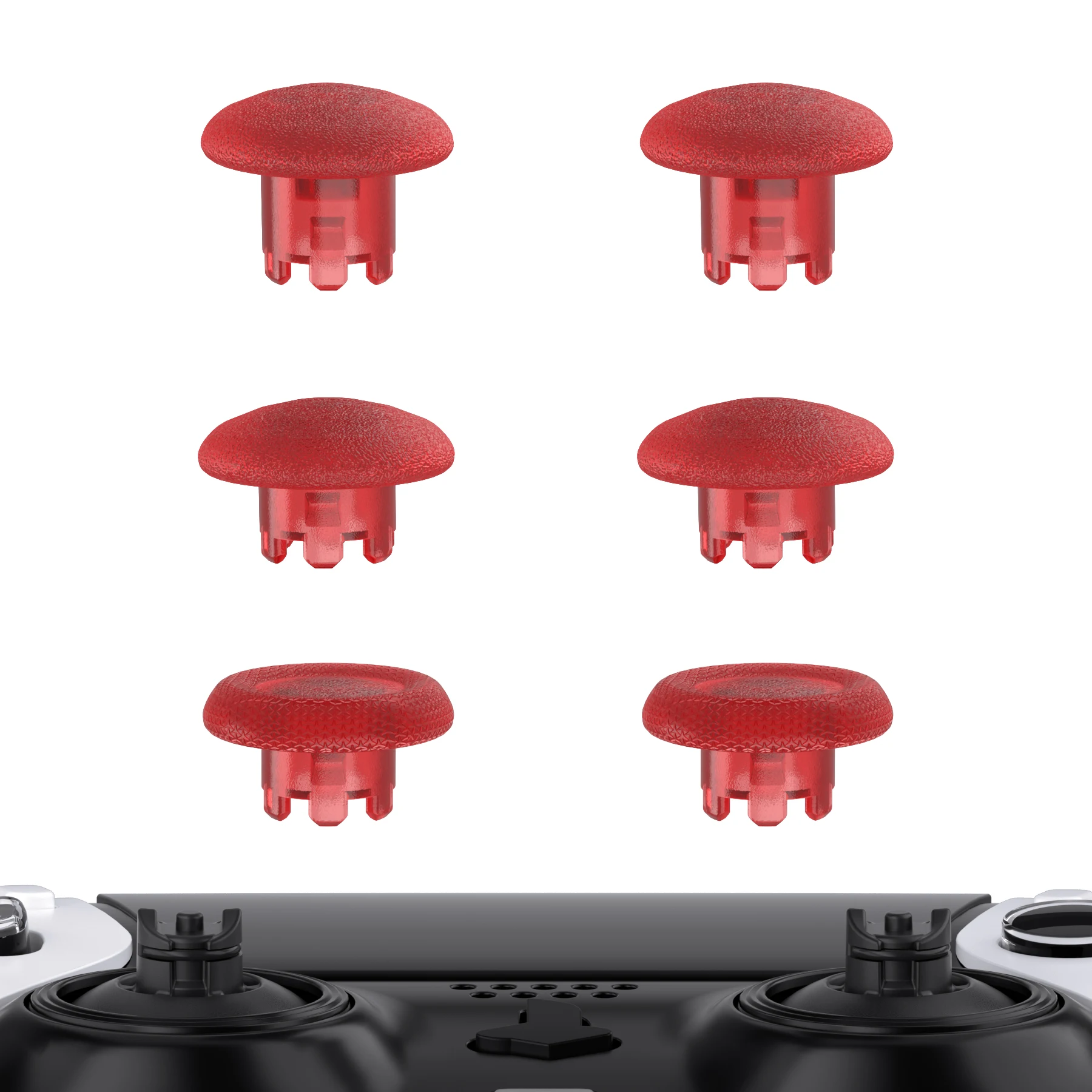 

eXtremeRate Replacement Thumbsticks for ps5 Edge Controller, Analog Stick Joystick Buttons - Clear Red