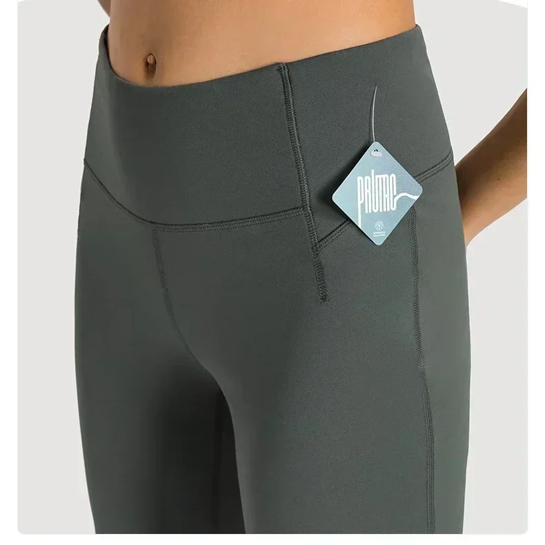 Celana olahraga Yoga kaki lebar wanita, Lemon tanpa rasa ramah kulit celana panjang kebugaran tari kasual Jogging Gym suar