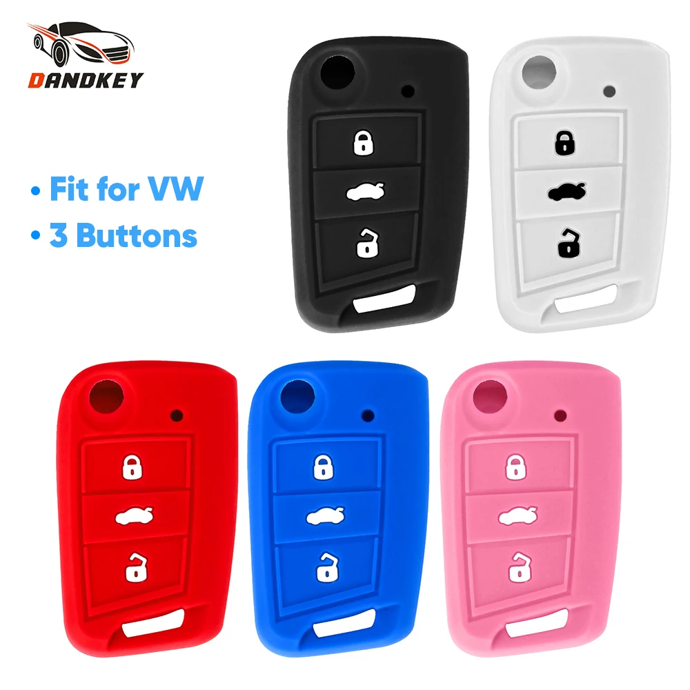 KEYYOU Silicone Key Case Key Cover For Volkswagen VW Golf 7 GTI R MK7 Tiguan 2017 For Skoda Octavia A7 For Seat Leon Ibiza Key