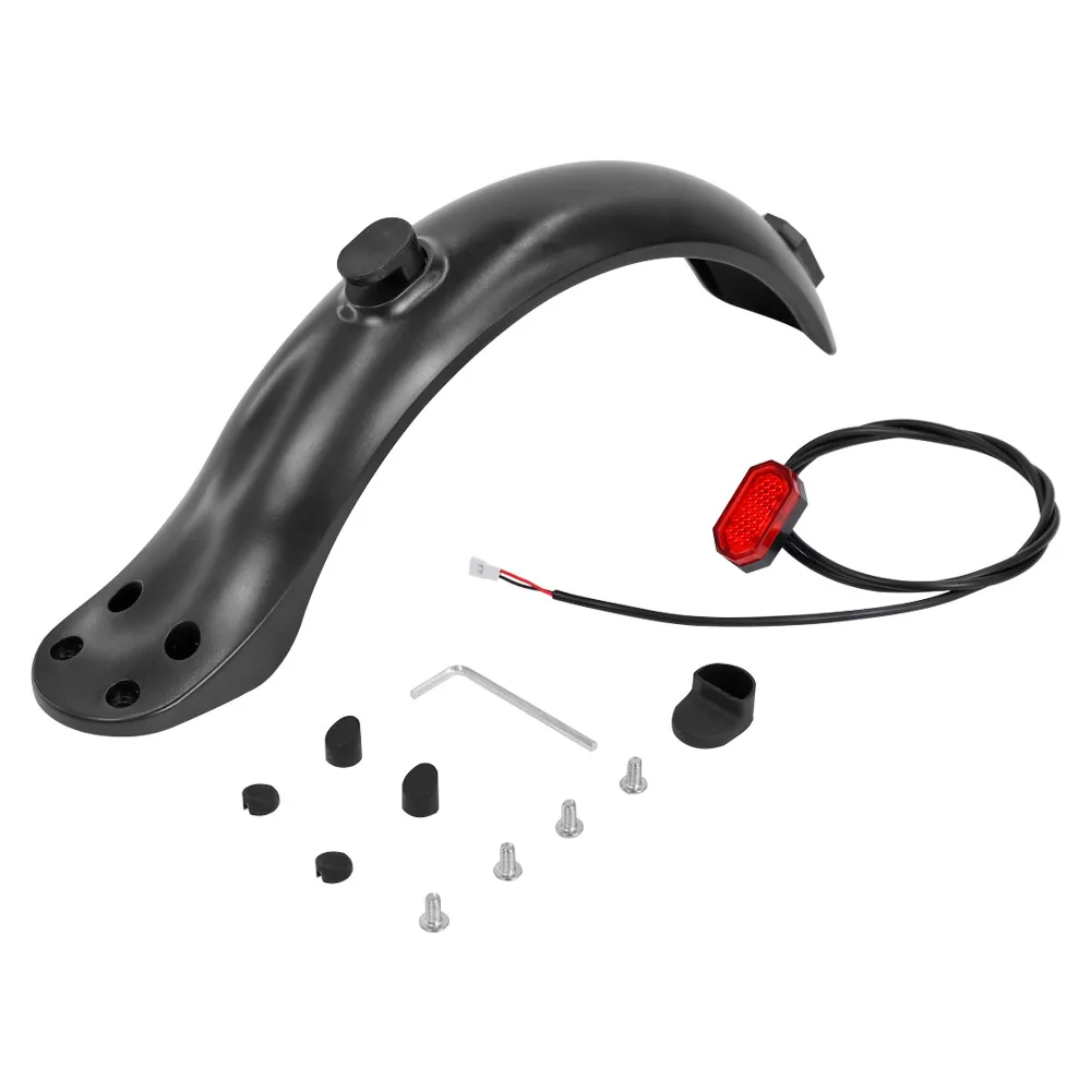 For Electric Scooter Mudguard Set 4 Screw Fender Applicable Accessories Rear Fender Four-hole Scooter With Rear Tail Light