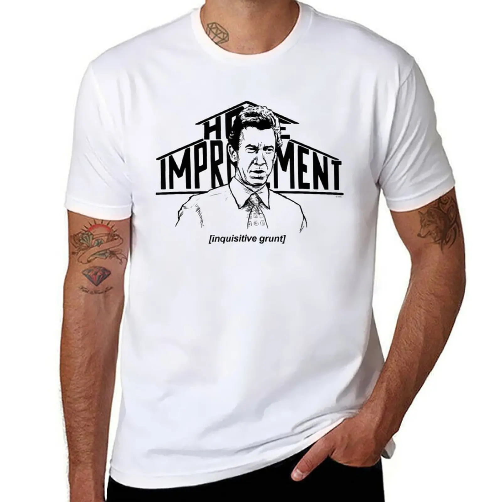 T-shirt Inquisitive Grunt pour la rénovation de la maison, vêtement décontracté basique à manches courtes