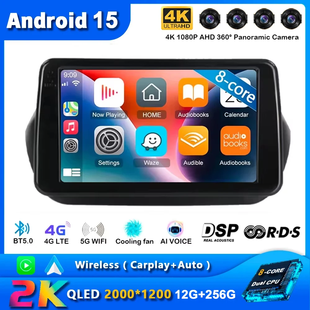 

Android 15 For Fiat Fiorino Qubo For Citroen Nemo For Peugeot Bipper 2008-2017 Car Radio Stereo Multimedia Player Stereo