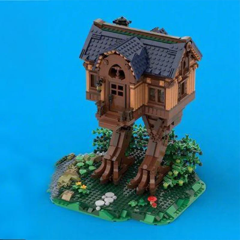 1870 قطعة MOC Baba Yaga S كوخ بيت شجرة أفكار ونموذج اللبنات البناء تجميع فكرة ذاتية الصنع هدية الكريسماس لعبة الطوب #5