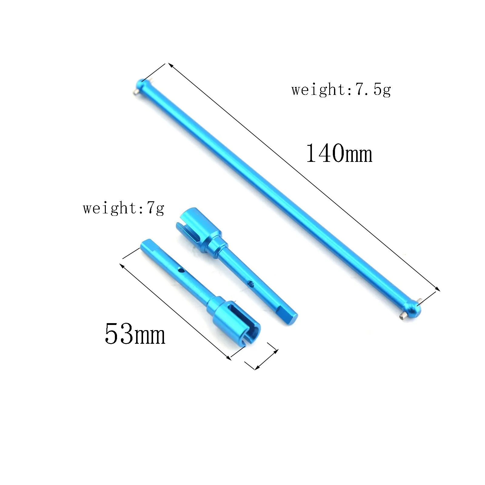 Aluminum Alloy Metal Central Drive Shaft and Propeller Joint Set for Tamiya TT-02 TT-02B TT02 TT02B 1/10 RC Car Upgrade Parts