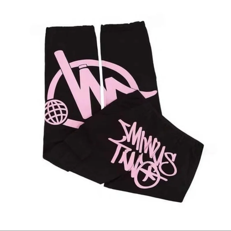 2026 Neuer Stil Graffiti-Buchstaben-Globus-Grafik-Hose Elastischer Kordelzug Lose Y2K Hip-Hop Streetwear Lässige Lange Hose für Kinder – Detail 10